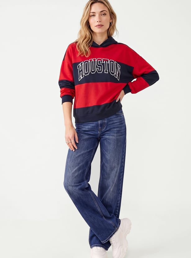 Women Washed High Rise Barrel Fit Jeans