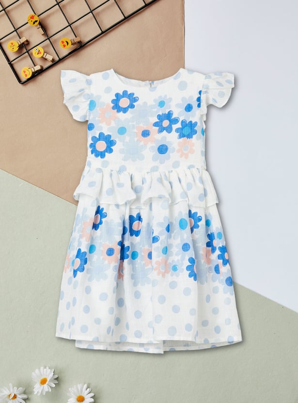 Girls Floral Print Dress