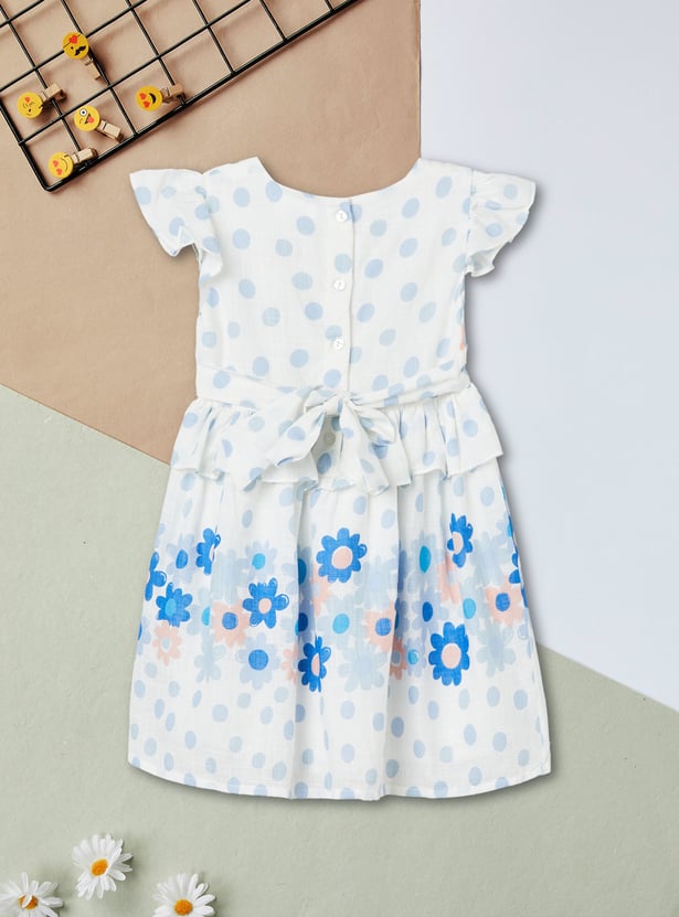 Girls Floral Print Dress