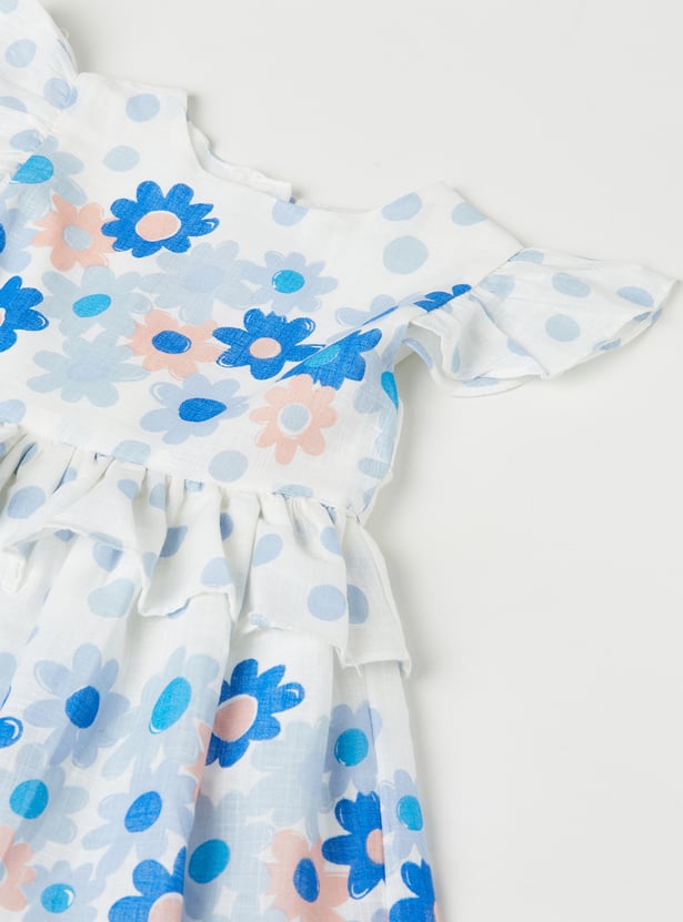 Girls Floral Print Dress