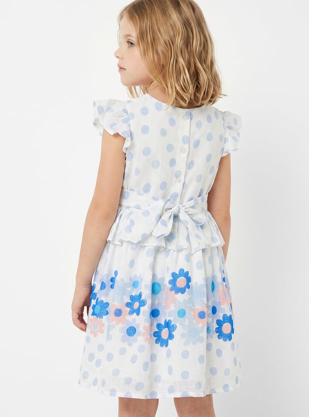 Girls Floral Print Dress