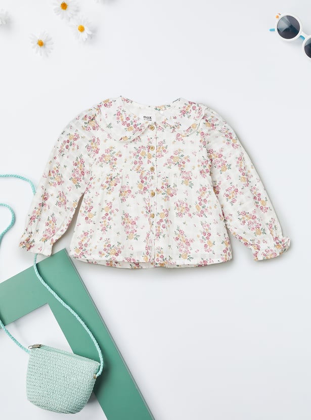 Girls Floral Print Top