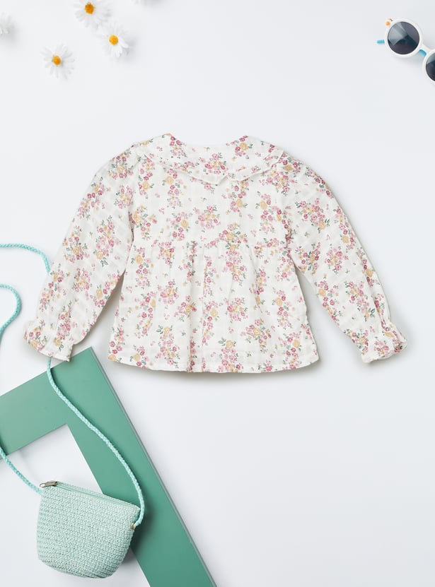 Girls Floral Print Top