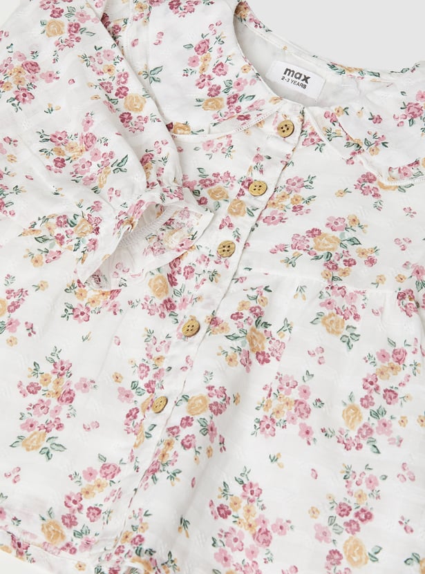 Girls Floral Print Top