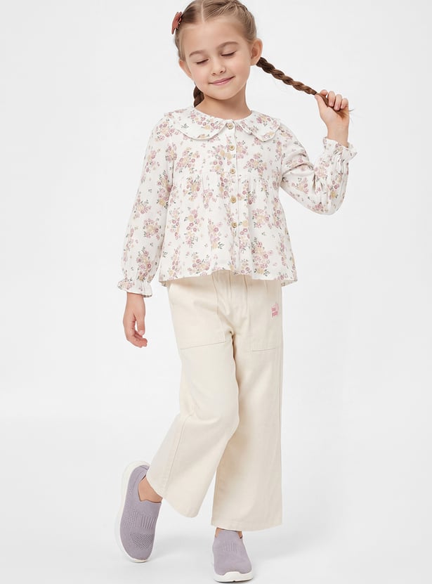 Girls Floral Print Top