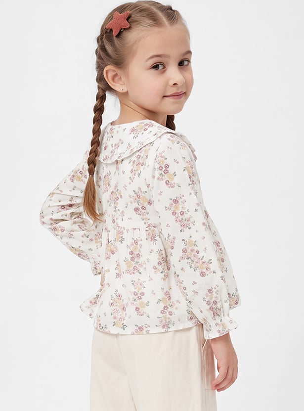 Girls Floral Print Top