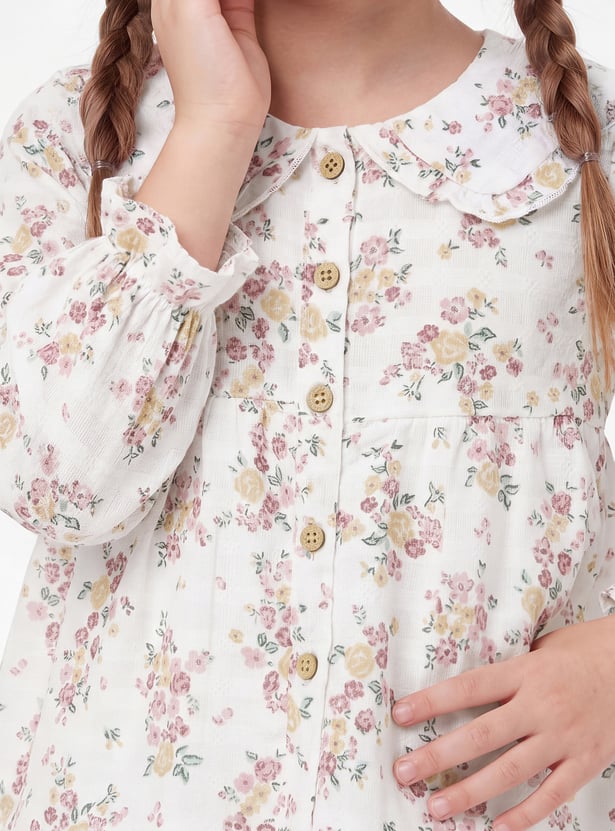 Girls Floral Print Top