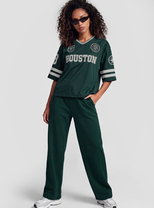 Women Houston Printed Sports T-shirt