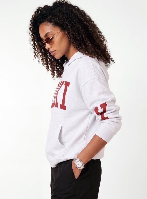 Women Athleisure Applique Hoodie