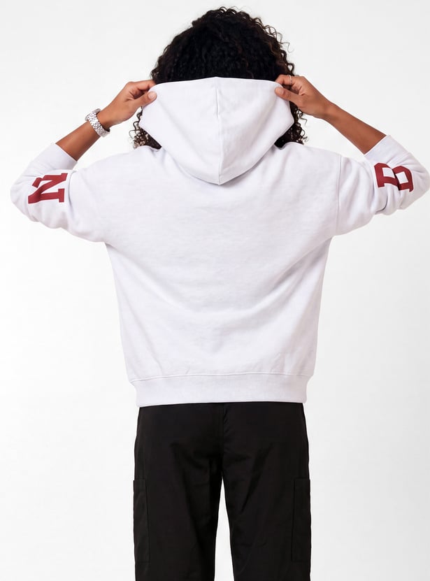 Women Athleisure Applique Hoodie