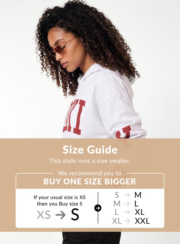 Women Athleisure Applique Hoodie