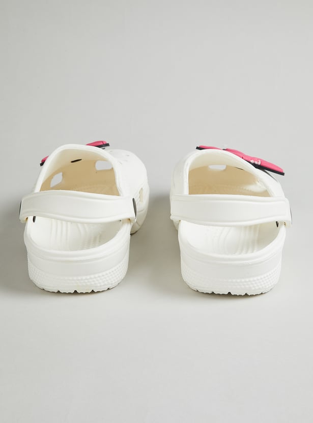 Girls Bow Design Clogs with Charms