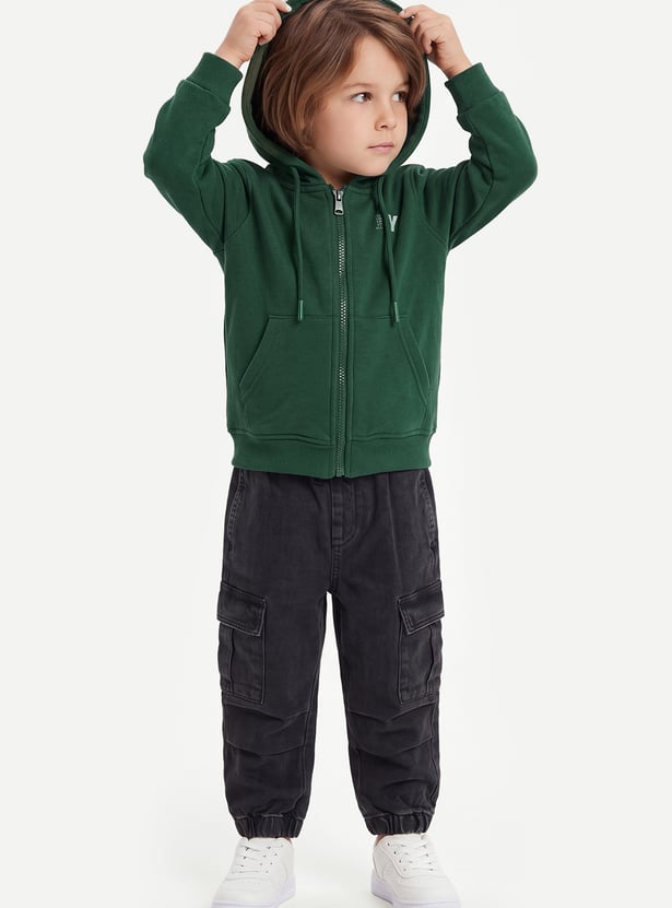 Boys NY Printed Zipper Hoodie