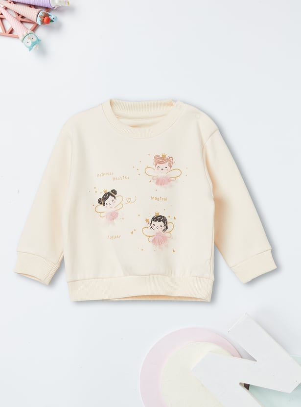 Girls Fairy Printed Sweatshirt