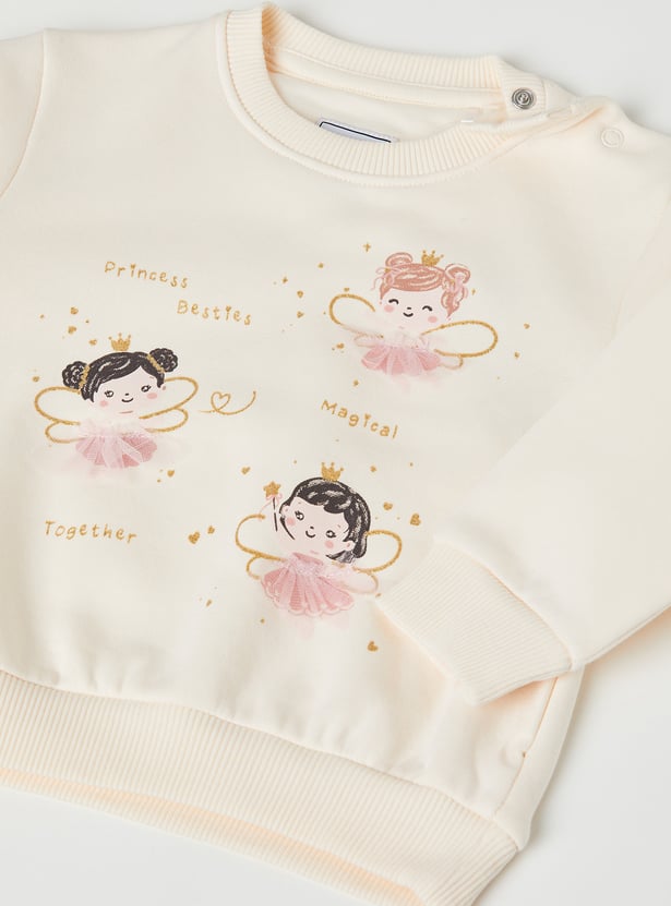Girls Fairy Printed Sweatshirt