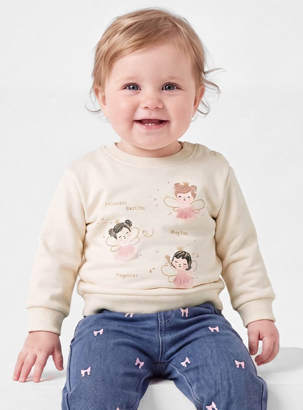 Girls Fairy Printed Sweatshirt