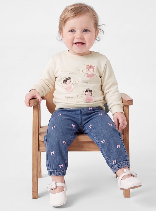 Girls Fairy Printed Sweatshirt