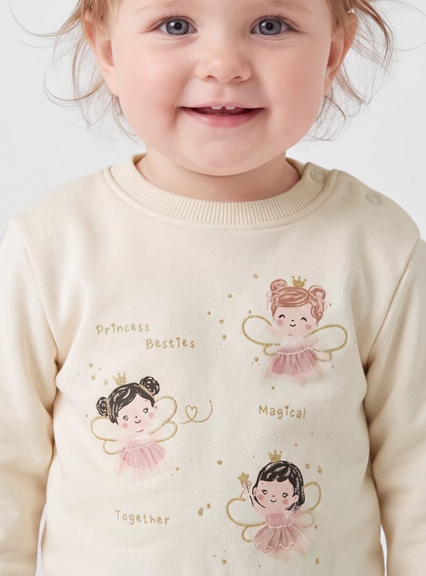 Girls Fairy Printed Sweatshirt