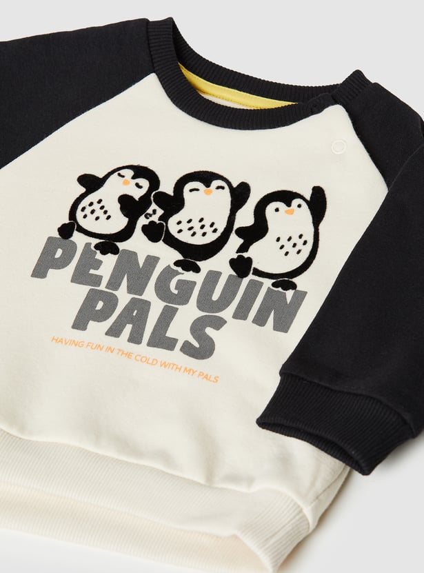 Boys Penguin Print Sweatshirt