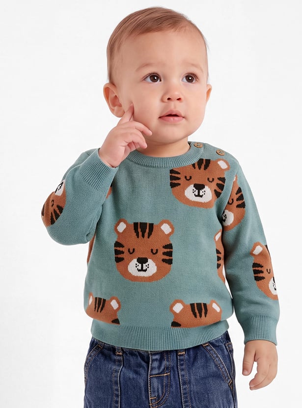 Boys Knitted Crew Neck Sweater