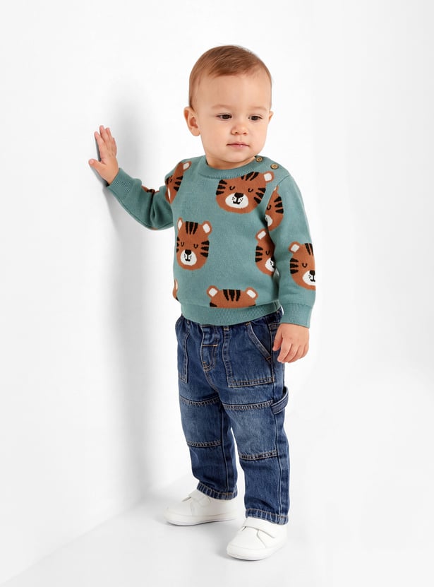 Boys Knitted Crew Neck Sweater