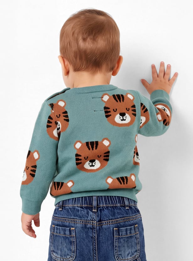 Boys Knitted Crew Neck Sweater