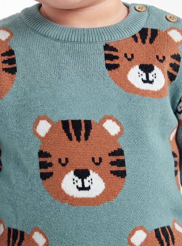 Boys Knitted Crew Neck Sweater