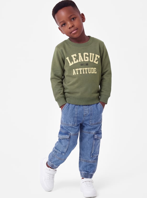 Boys Printed Pullover Sweatshirt