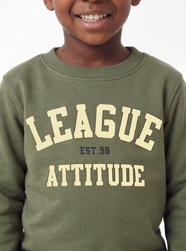 Boys Printed Pullover Sweatshirt