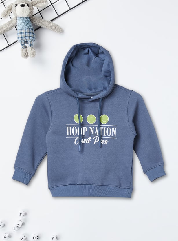 Boys Printed Hooded Sweatshirt