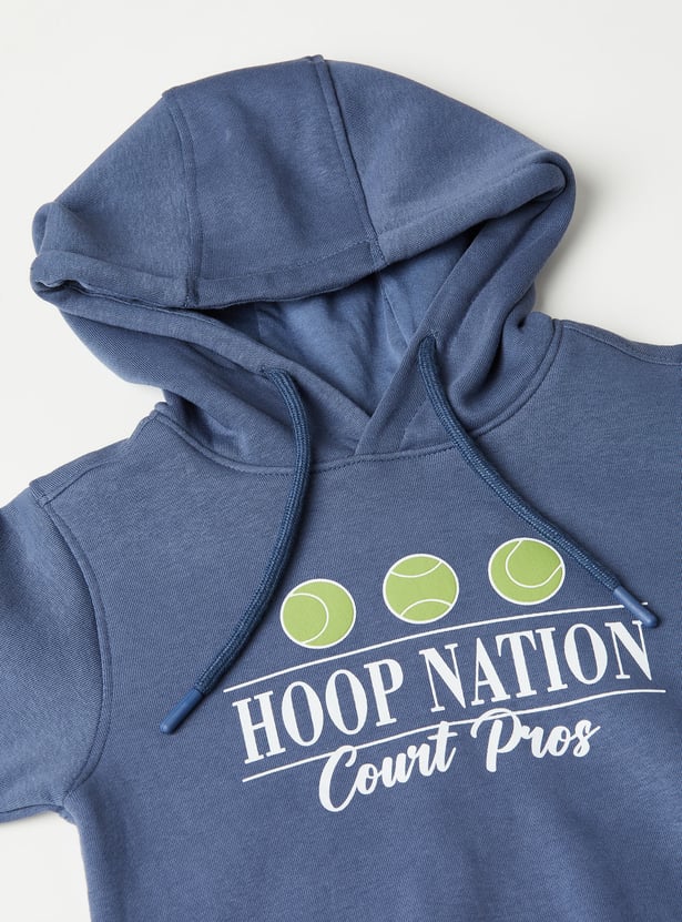 Boys Printed Hooded Sweatshirt
