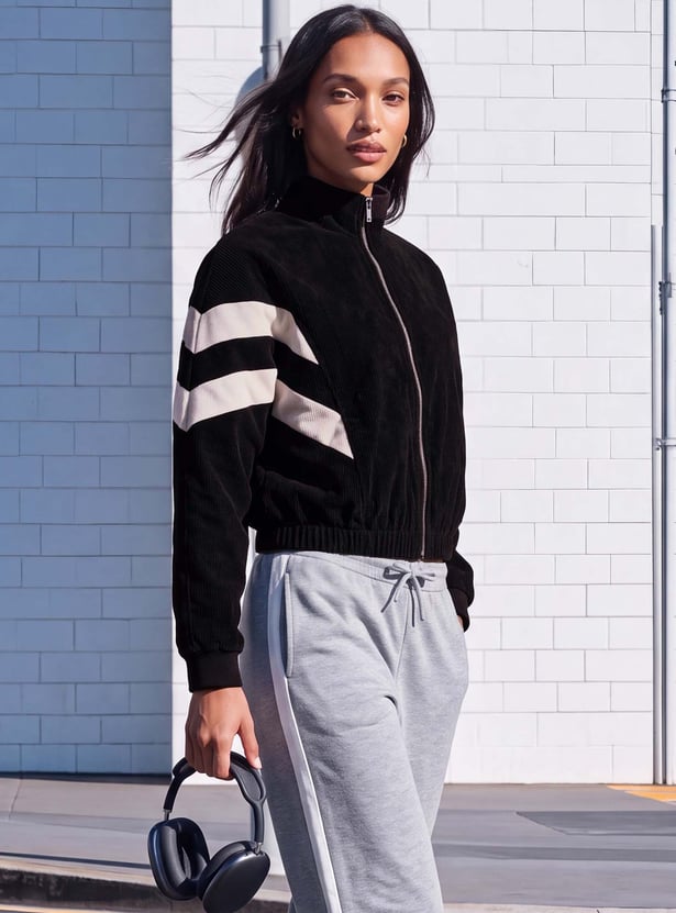 Women Textured Bomber Jacket