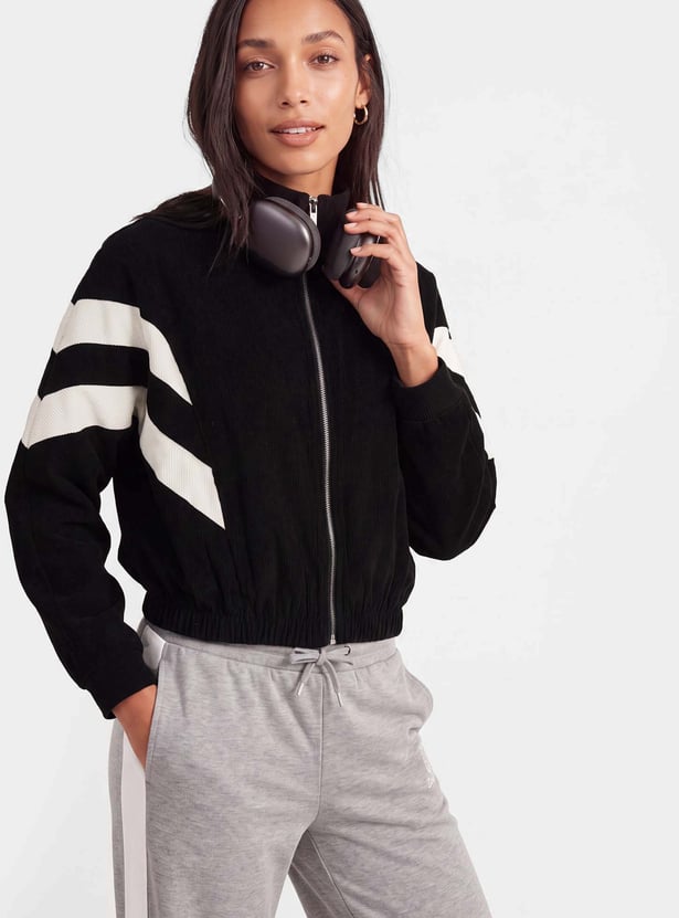 Women Textured Bomber Jacket