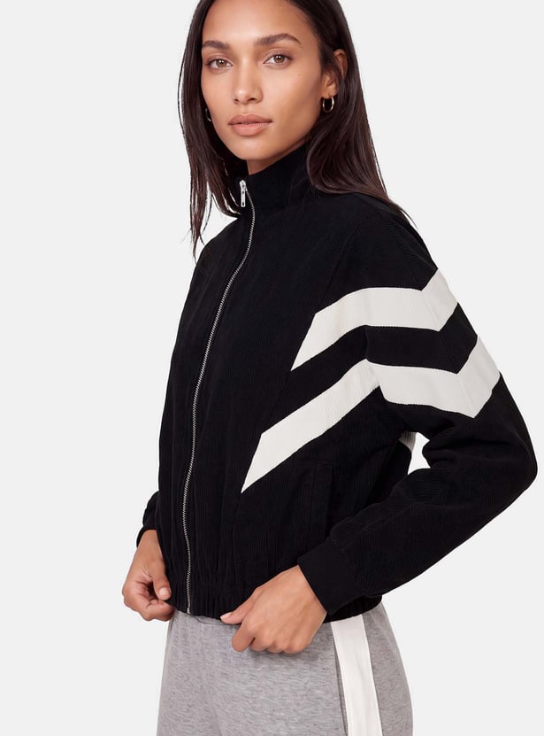Women Textured Bomber Jacket