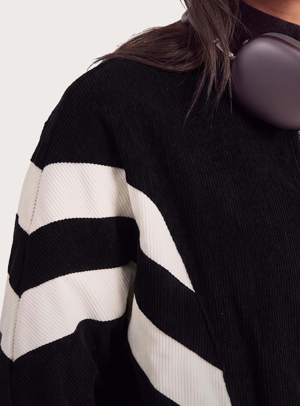 Women Textured Bomber Jacket