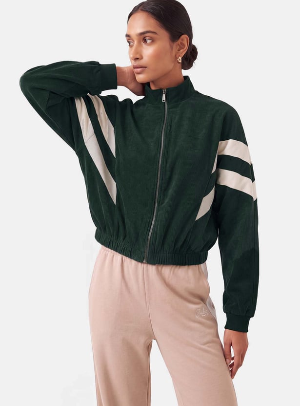 Women Textured Bomber Jacket