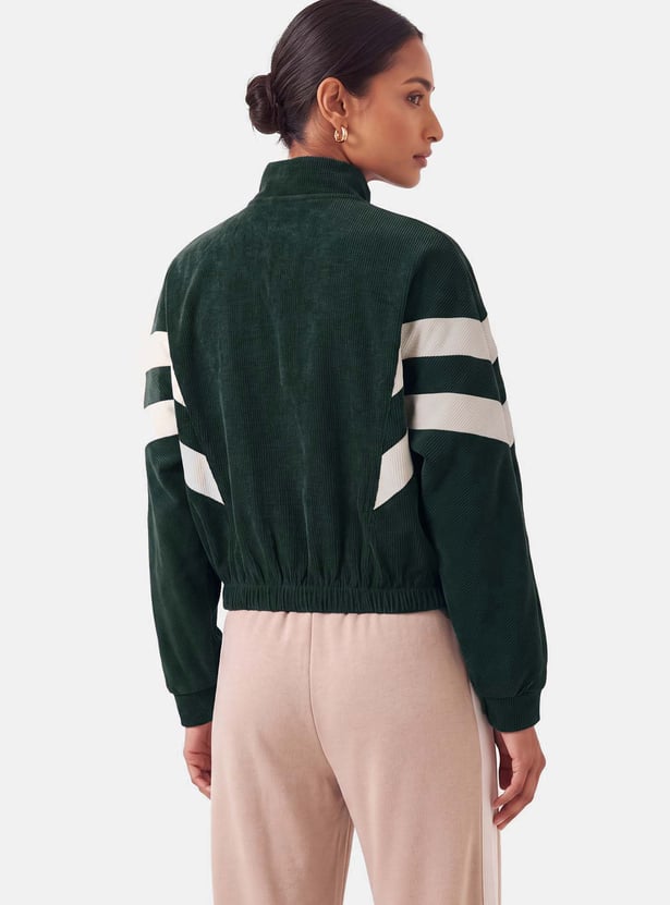 Women Textured Bomber Jacket