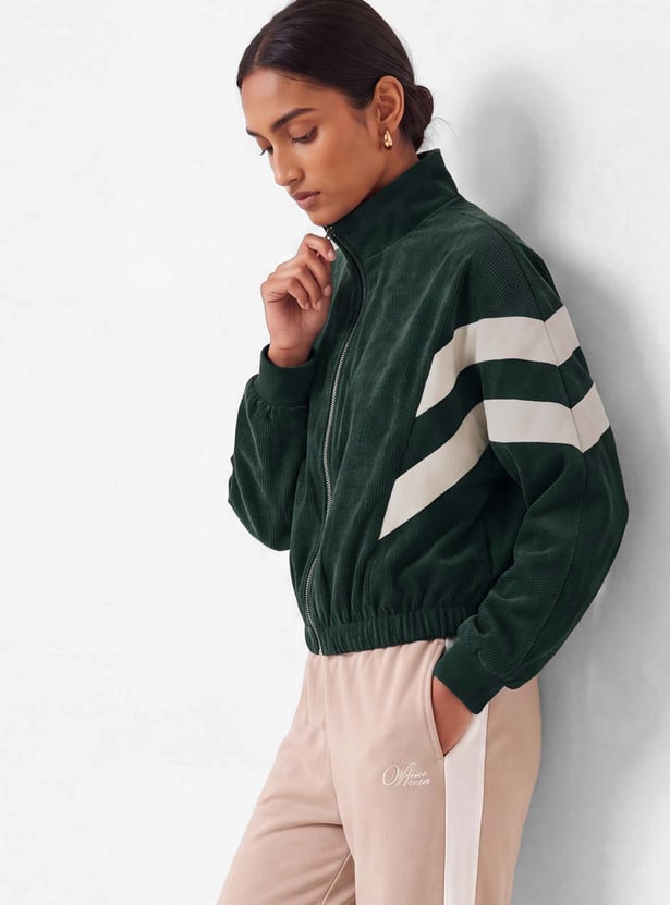 Women Textured Bomber Jacket