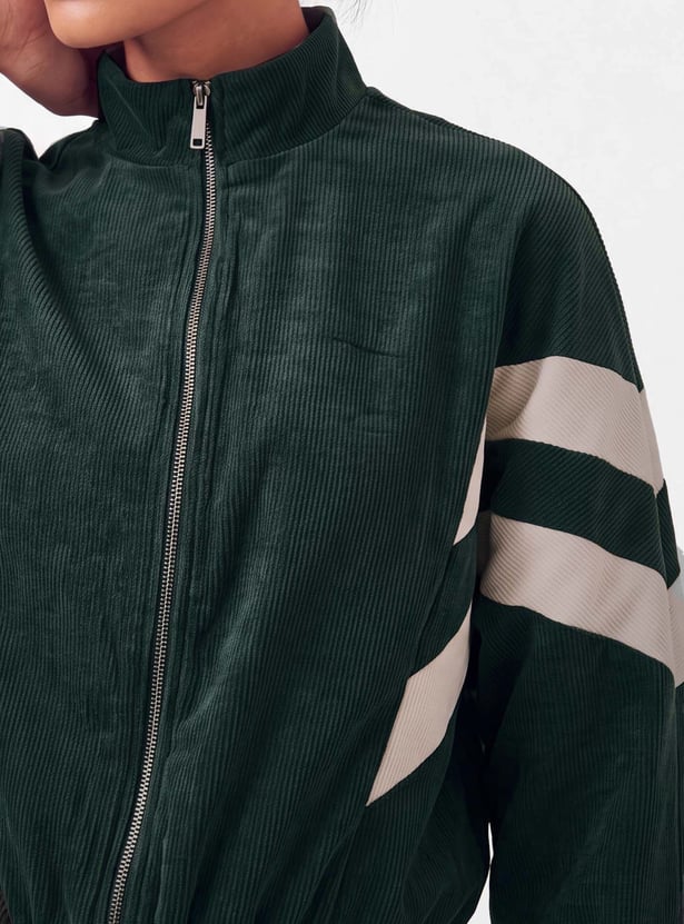 Women Textured Bomber Jacket