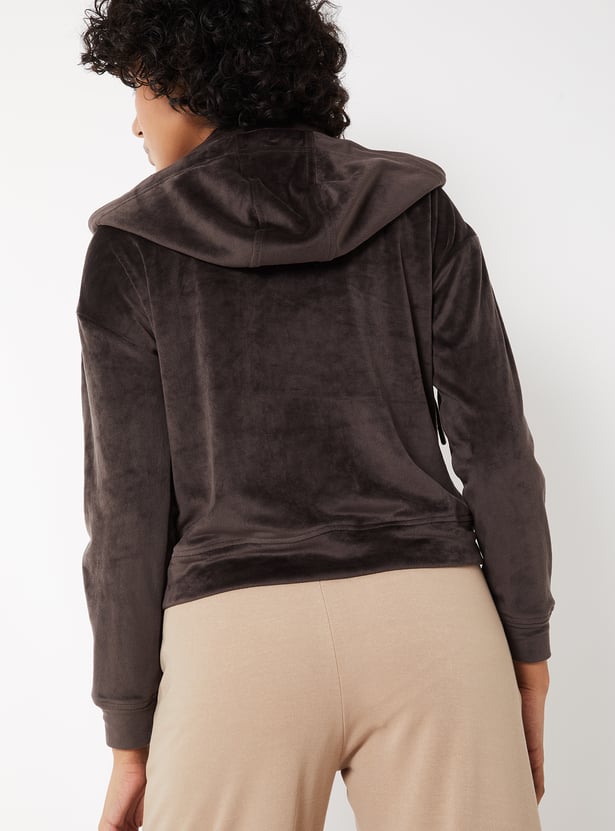 Women Solid Hooded Jacket