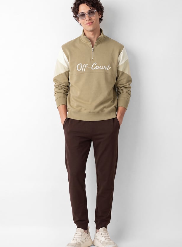Men Embroidered Sports Sweatshirt