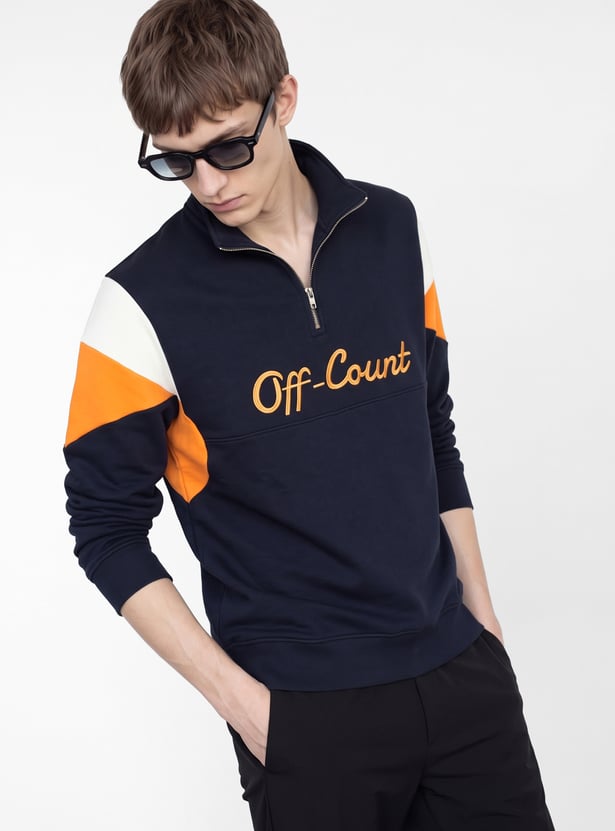 Men Embroidered Sports Sweatshirt