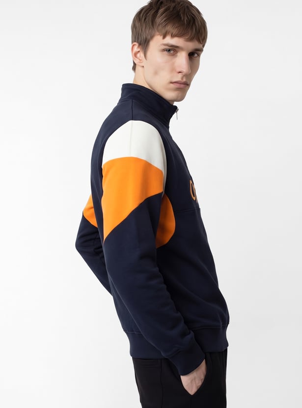 Men Embroidered Sports Sweatshirt