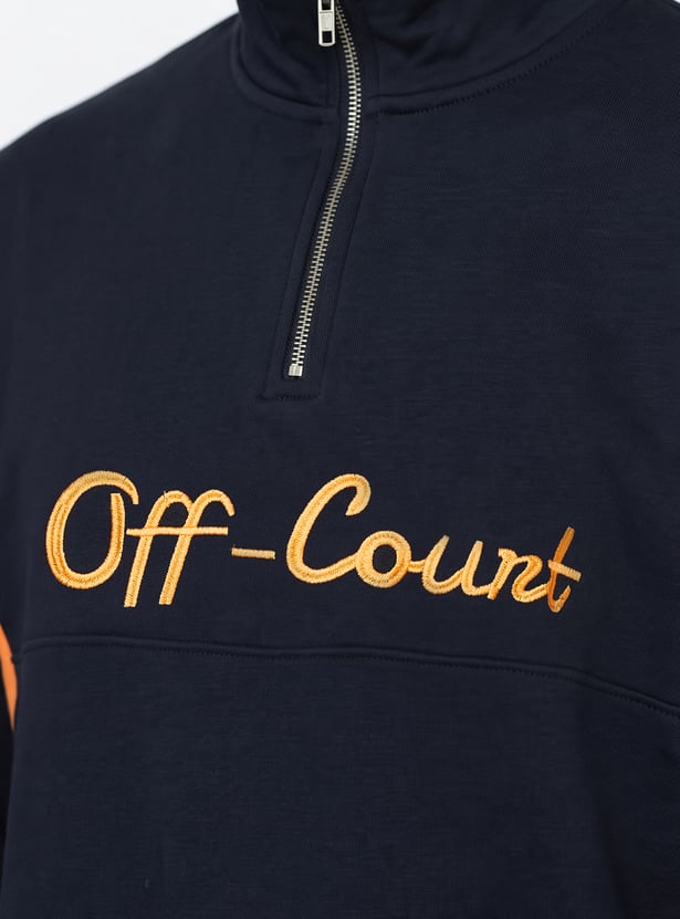 Men Embroidered Sports Sweatshirt