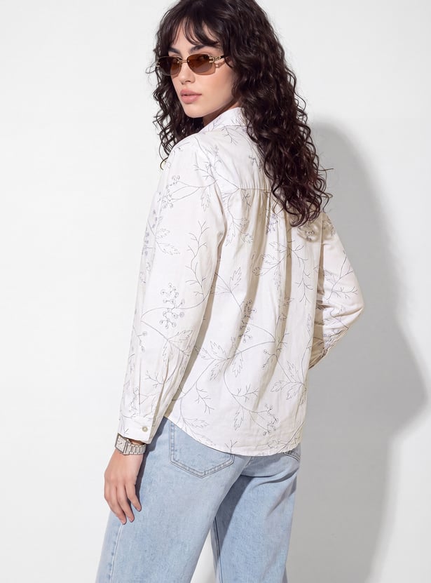 URB_N Women Embroidered Shirt