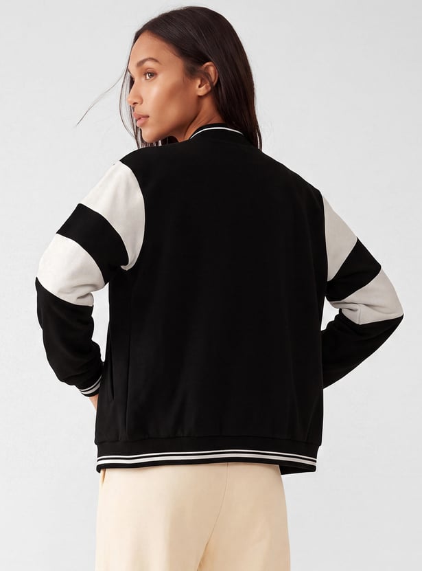 Women Printed Varsity Sports Jacket