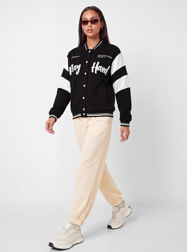 Women Printed Varsity Sports Jacket