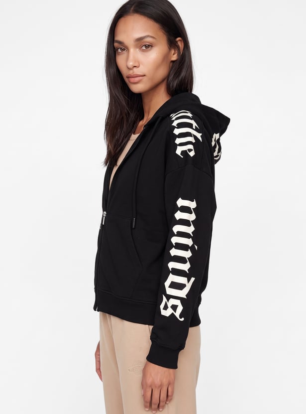 Women Printed Hooded Sports Jacket