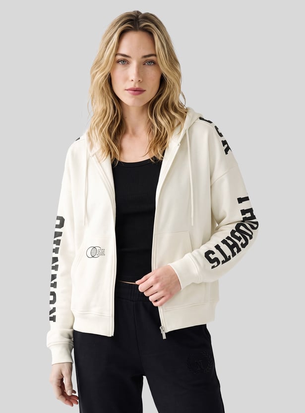 Women Printed Hooded Sports Jacket