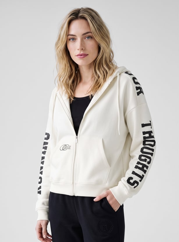 Women Printed Hooded Sports Jacket